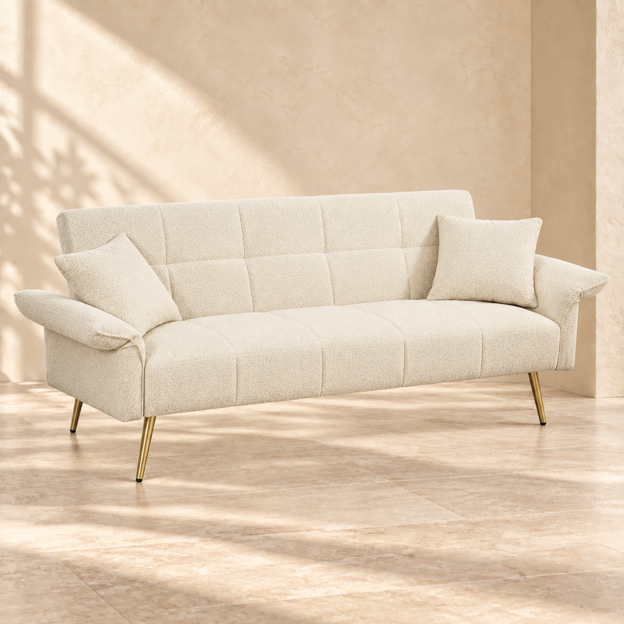 Sable Convertible Teddy Sofa
