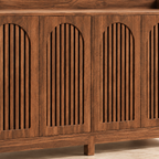 Close-up of Arlo’s arched slatted door fronts