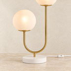 Orbe curved stem and white circular base detail