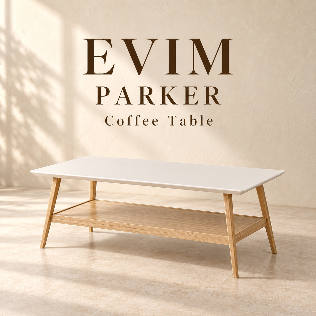 EVIM Parker coffee table brand card