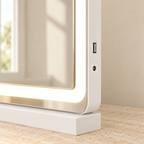 Lumi white frame with USB charging port and DC power input