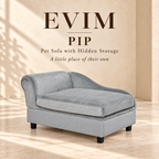 EVIM Pip pet sofa with hidden storage brand card