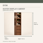 Haven tall display cabinet size guide