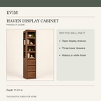 Haven cabinet storage features information card